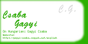 csaba gagyi business card